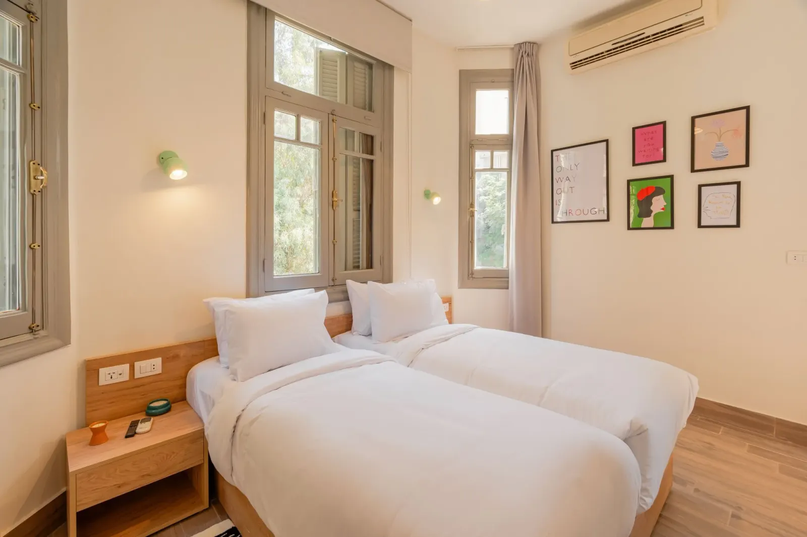 Studio Twin Bed Garden View with Balcony
