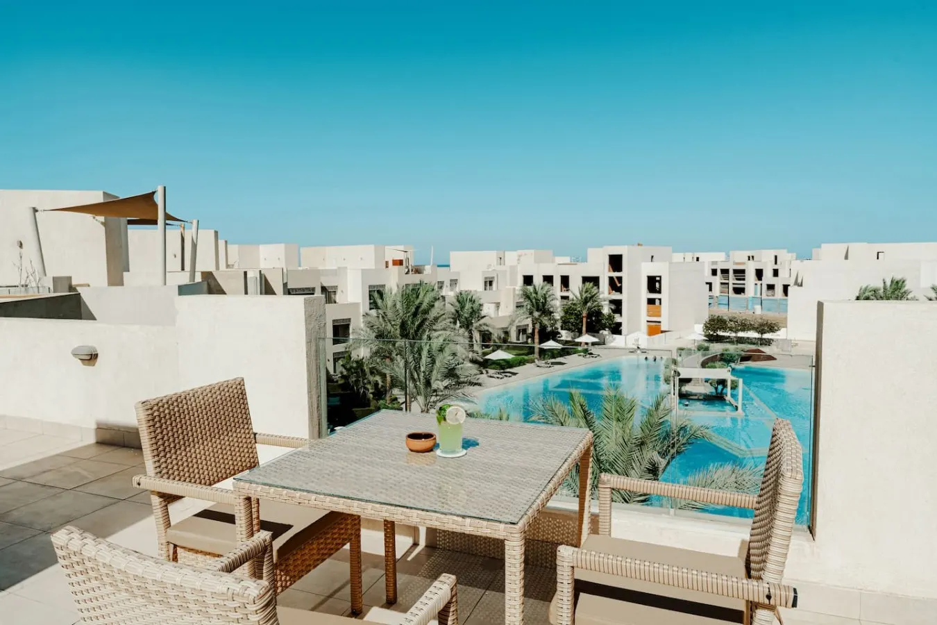 Two-Bedroom Pool View with Rooftop and Laundry