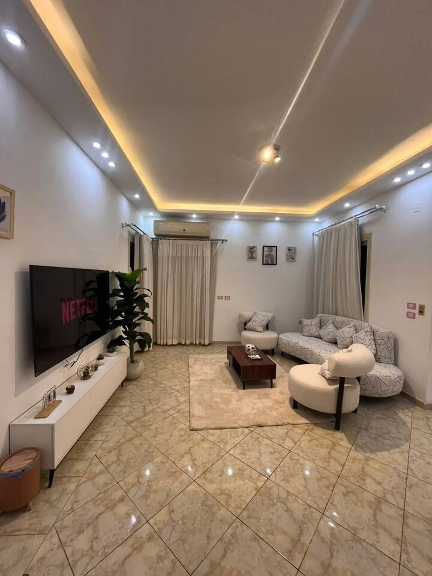 Warm-Lit Family Flat — 2-Bedroom, Zamalek
