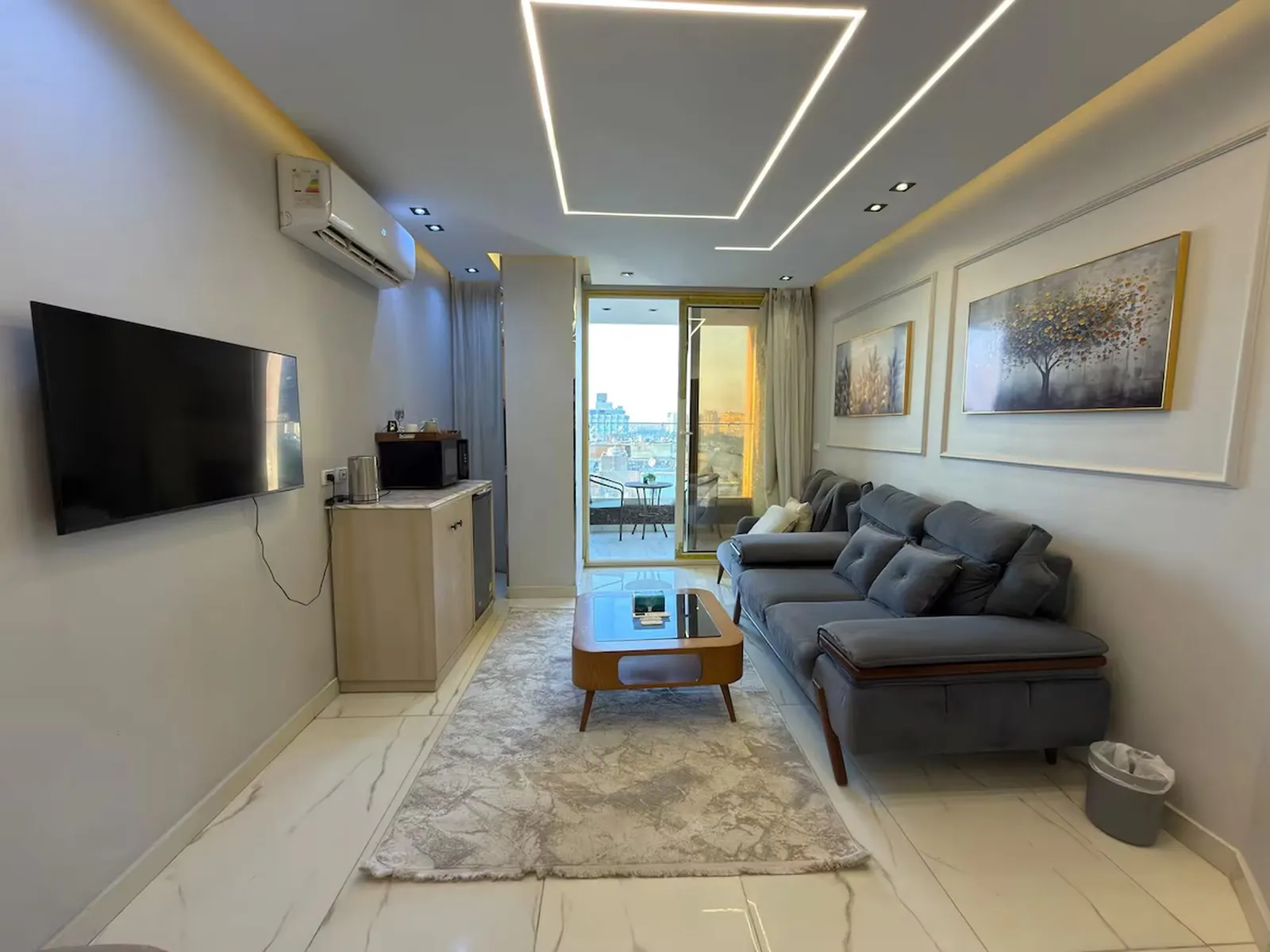 Golden-Tree Nile Balcony Flat — 1-Bedroom, Agouza (SA2)