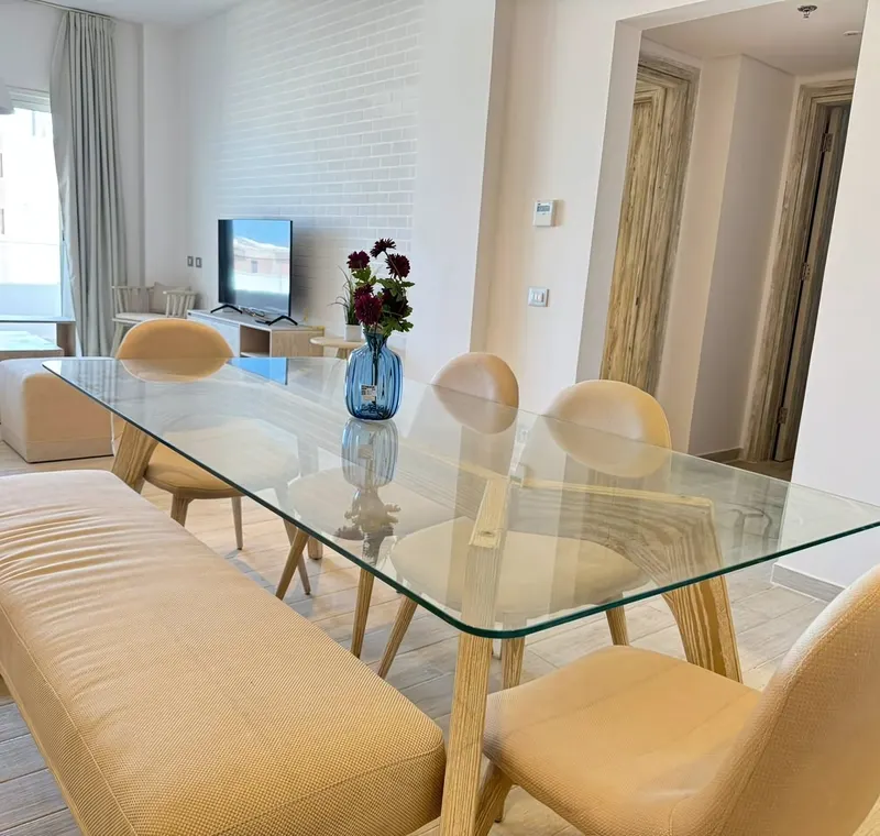 Chic 2BR Serviced Apartment in Fouka Bay | Front Row Sea View Retreat, photo 8