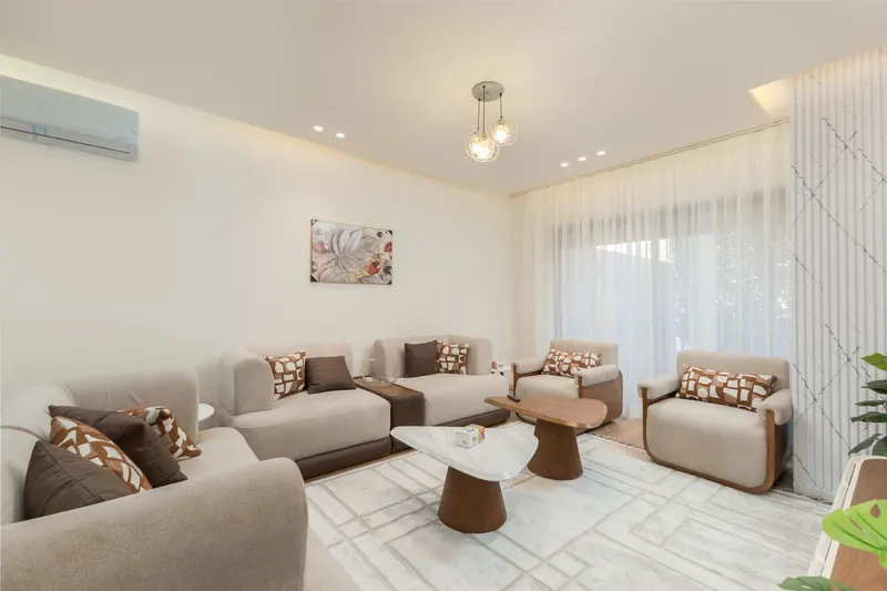 Glass-Door Bedrooms on the Lawn — 2-Bedroom Apartment, New Cairo
