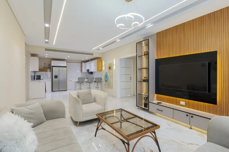 Garden Terrace with Outdoor Counter — 2-Bedroom Apartment, New Cairo, photo 3