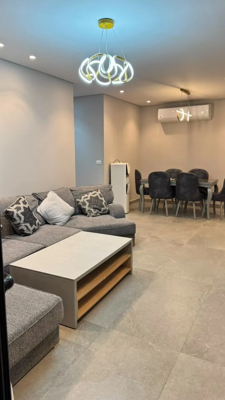 Balcony over Lit Gardens — 3-Bedroom Apartment, Sheikh Zayed