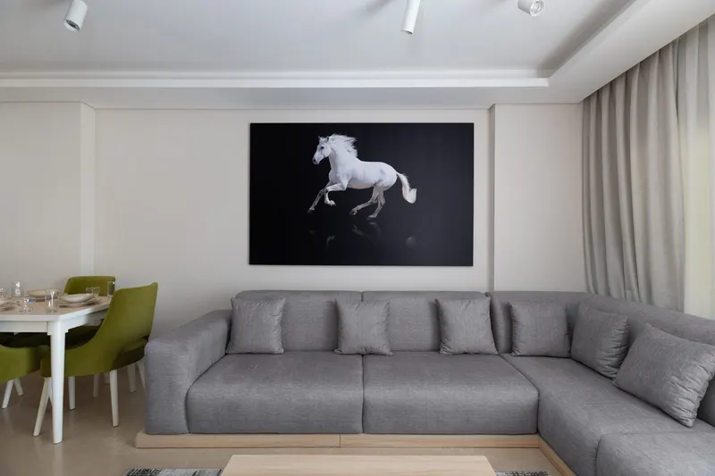 White Stallion Living Room — 2-Bedroom Apartment, Sheikh Zayed, photo 2