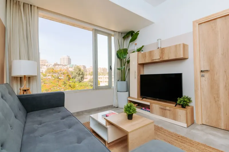 One Bedroom Apartment Garden View In The Center Of Zamalek