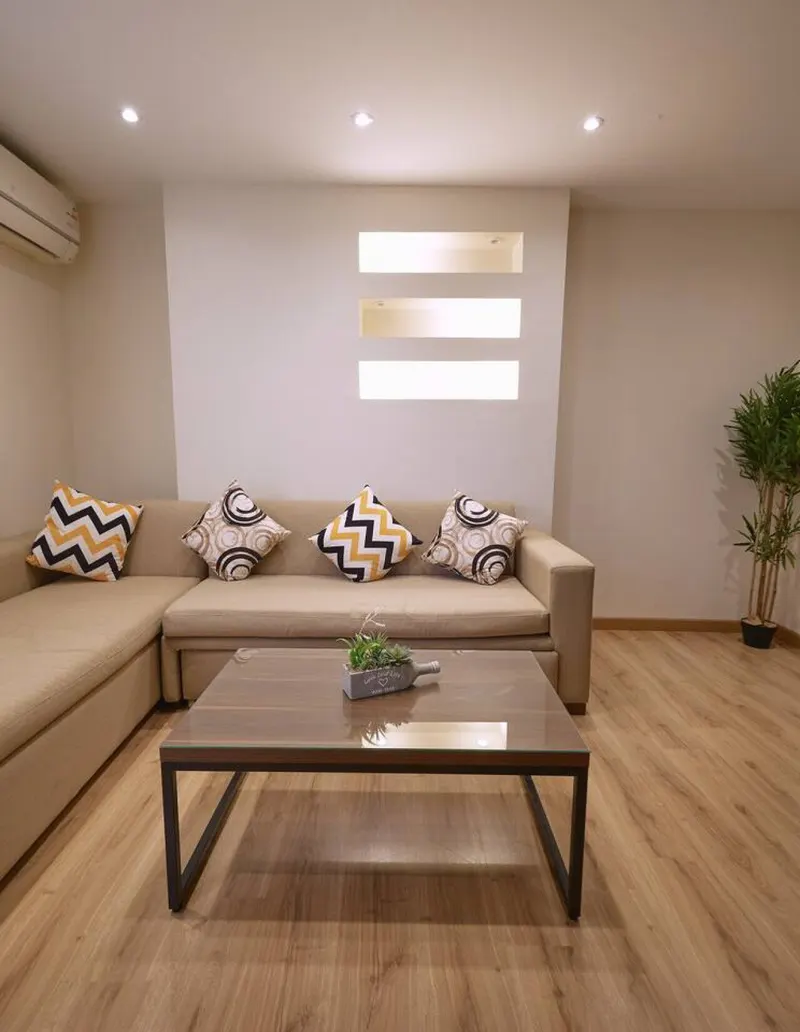 Nasr City 1-Bedroom with Backlit Wall Niches and Bar Seating, photo 7