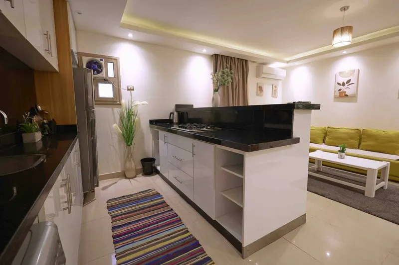 Nasr City 1-Bedroom with Lime Sofa and Gloss-White Kitchen, photo 3
