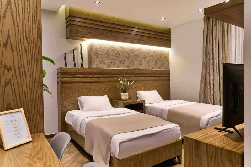 Nasr City Twin-Bed Studio with Rain Shower and Work Desk, photo 3