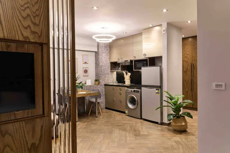Spacious Nasr City Studio with Herringbone Floors, Abbas El Akkad