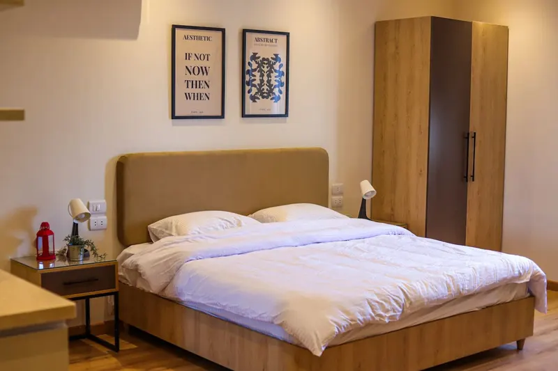 Nasr City Studio with Double Bed, Desk Nook and Glass Shower, photo 5