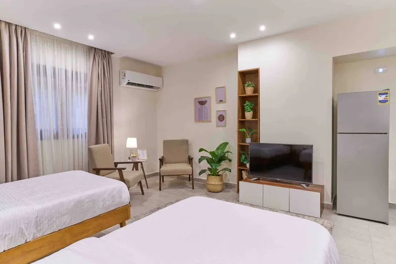 Nasr City Studio with Granite Breakfast Bar and Twin Beds, photo 5