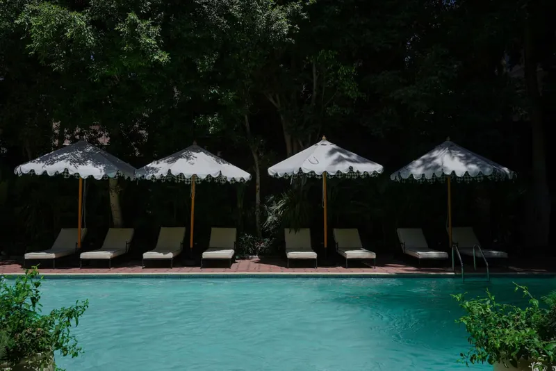 Poolside Studio with Arched Sleeping Nook