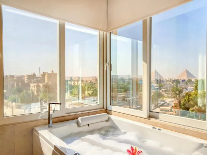 Deluxe Suite with Pyramids View — Mazar Pyramids Hotel, photo 5