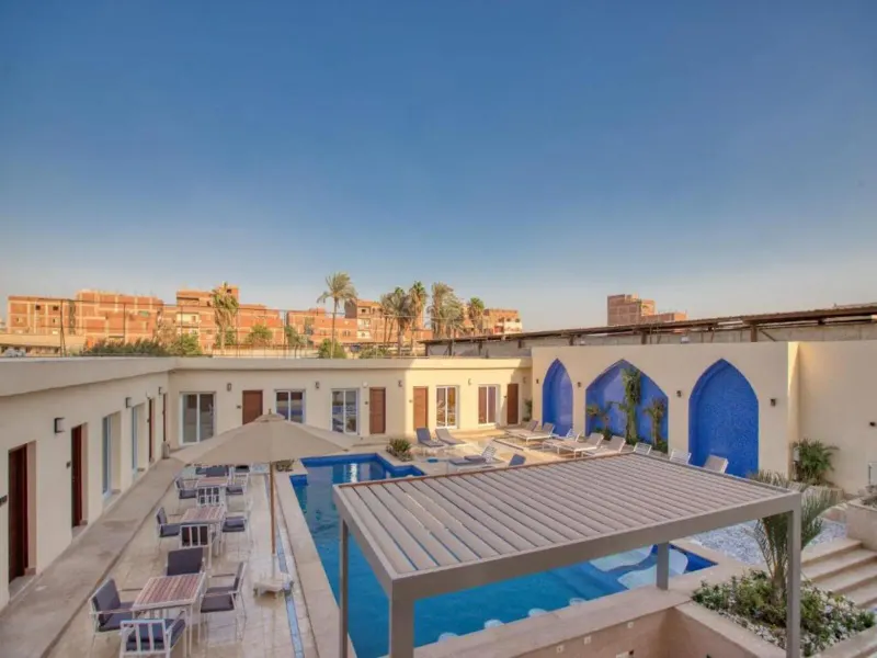 Twin Room with Pool View — Mazar Pyramids Hotel
