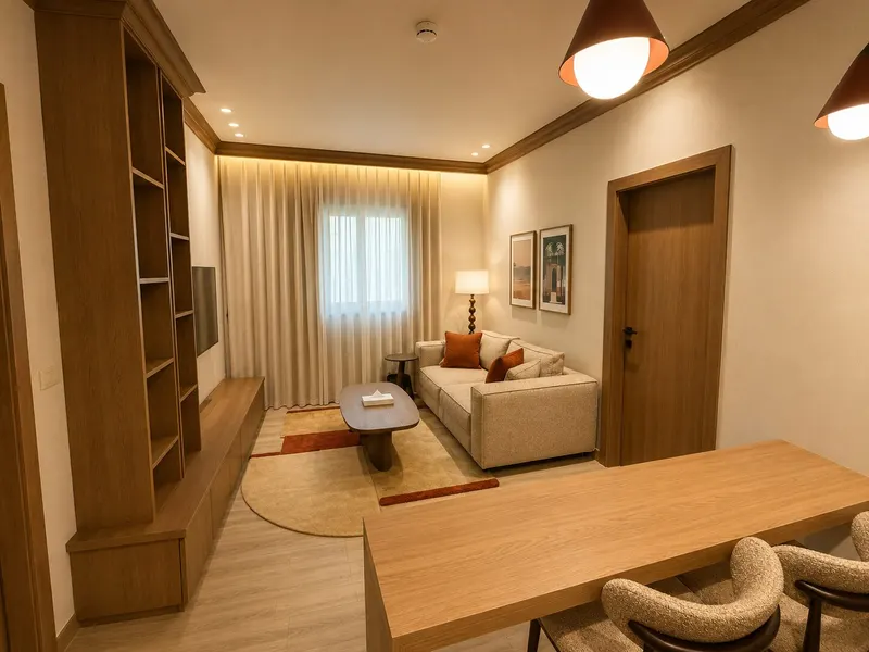 One-Bedroom Apartment with Balcony, Double Bed — NOMA New Cairo, photo 7