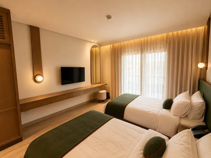 One-Bedroom Apartment with Balcony, Twin Beds — NOMA New Cairo