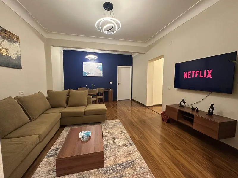 Navy Wall Dining Flat — 2-Bedroom, Zamalek