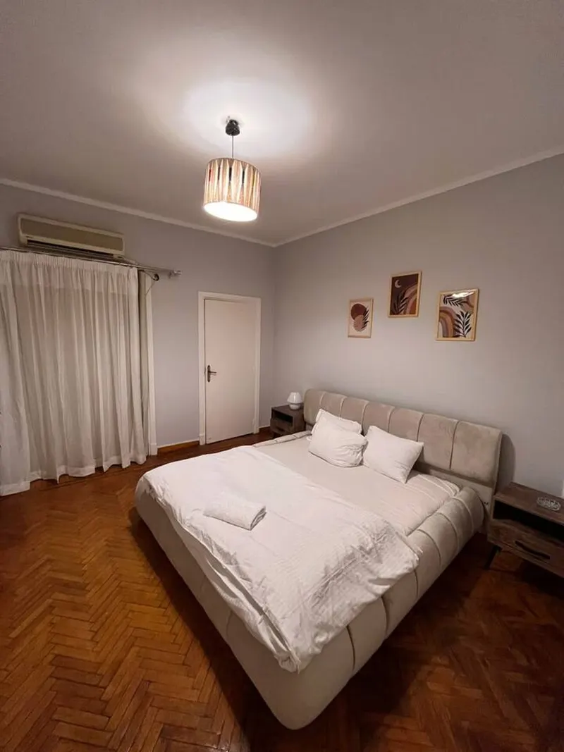 Soft Grey Parquet Home — 3-Bedroom, Zamalek
