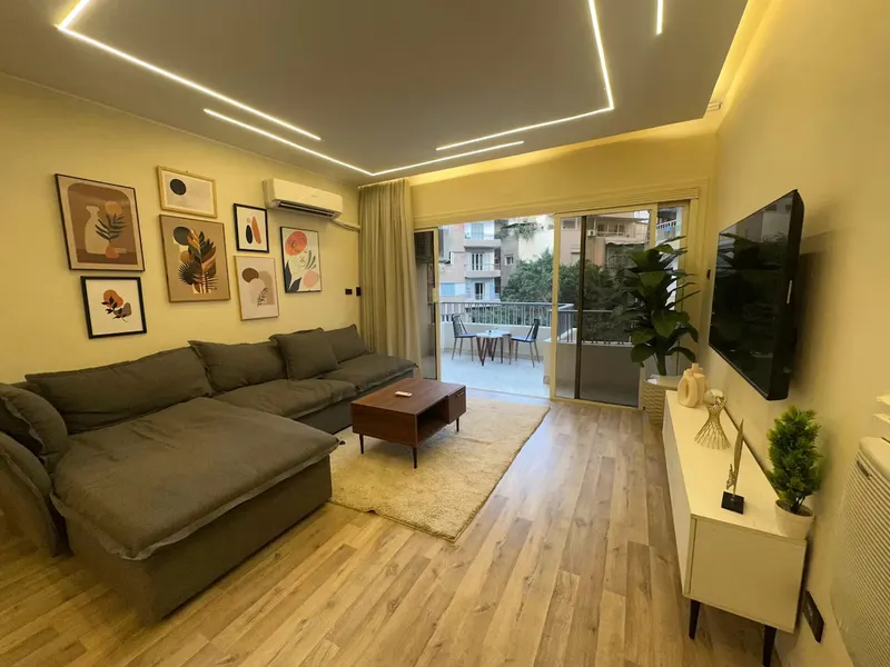 Terracotta Prints Balcony Flat — 2-Bedroom, Zamalek