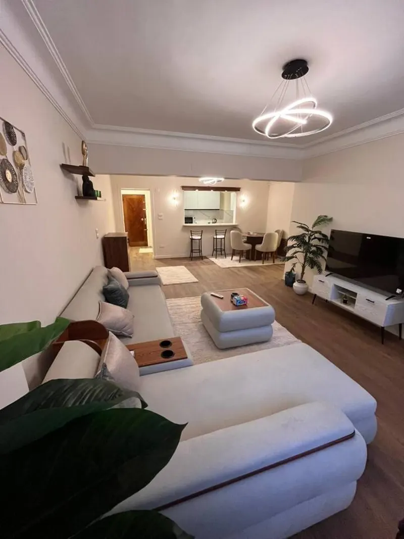 Cream Lounge & Teak Balcony Flat — 2-Bedroom, Zamalek