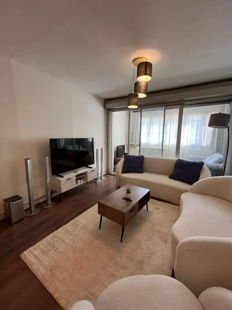 Ivory Bouclé & Glass Den — 3-Bedroom, Zamalek